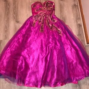 Strapless prom dress